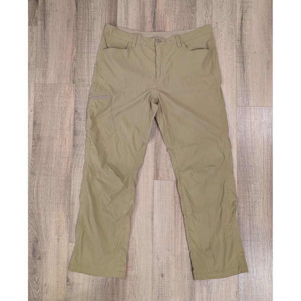 Eddie Bauer First Ascent Hiking Pants Mens 38x32 Tan Stretch Trail Outdoor